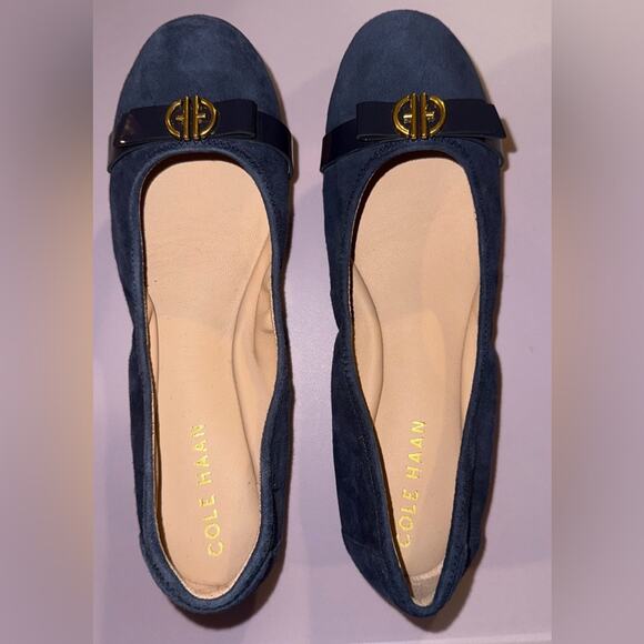 Cole Haan Navy Blue Ballet Flats size 6.5 - Picture 1 of 11
